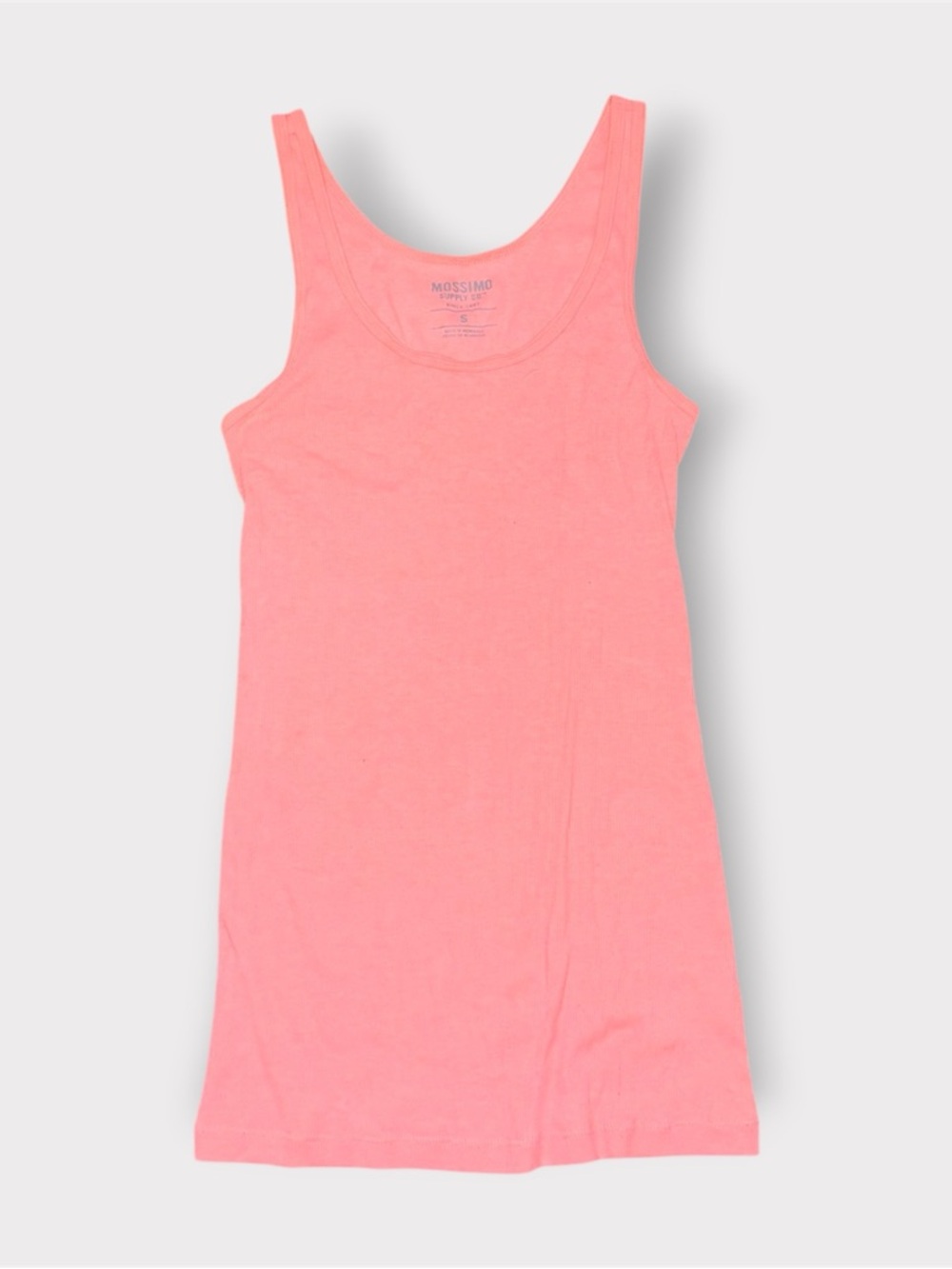 Women’s Bright Pink Ribbed Tank Top Size S